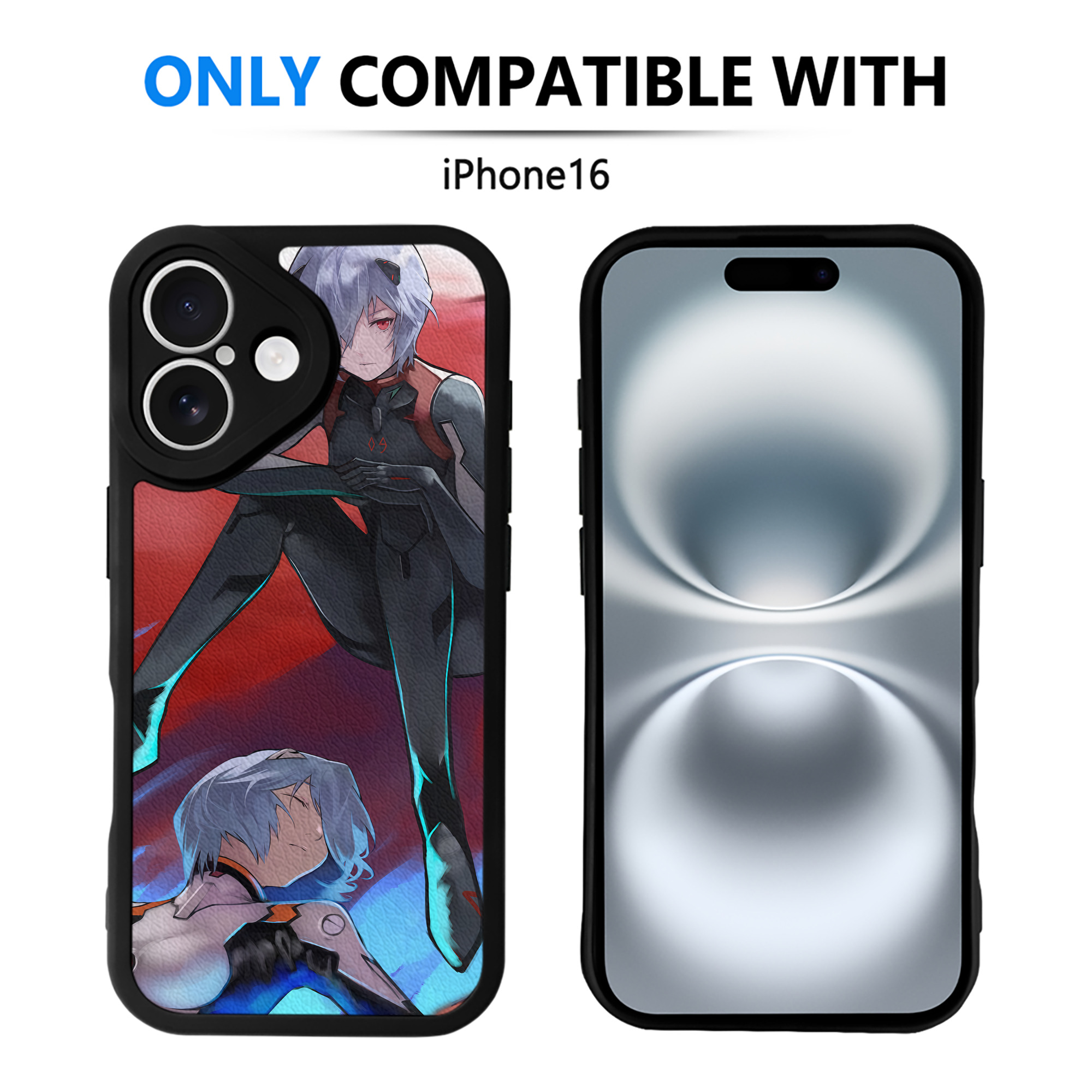 （画像用） EVA 新世紀エヴァンゲリオン 【iPhone 16シリーズ対応】シリコンスマホケース（レザー調） 材質：シリコン